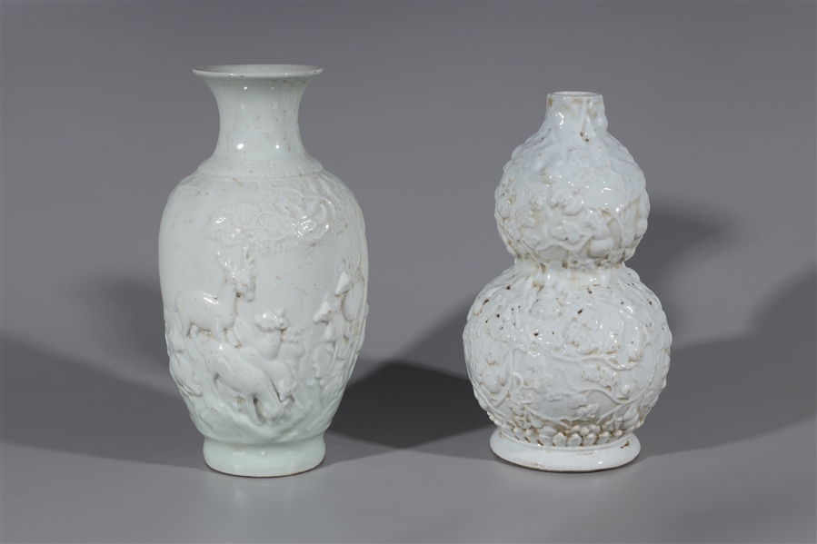 Two eggshell porcelain vases;