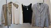 TWO EILEEN FISHER TAN LINEN BL