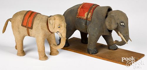TWO ELEPHANT TOYSTwo elephant toys,