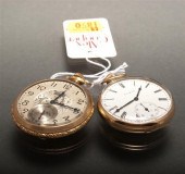 Two Elgin open-face pocket wat