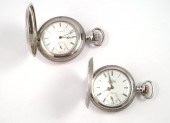 TWO ELGIN SILVER HUNTER CASE P