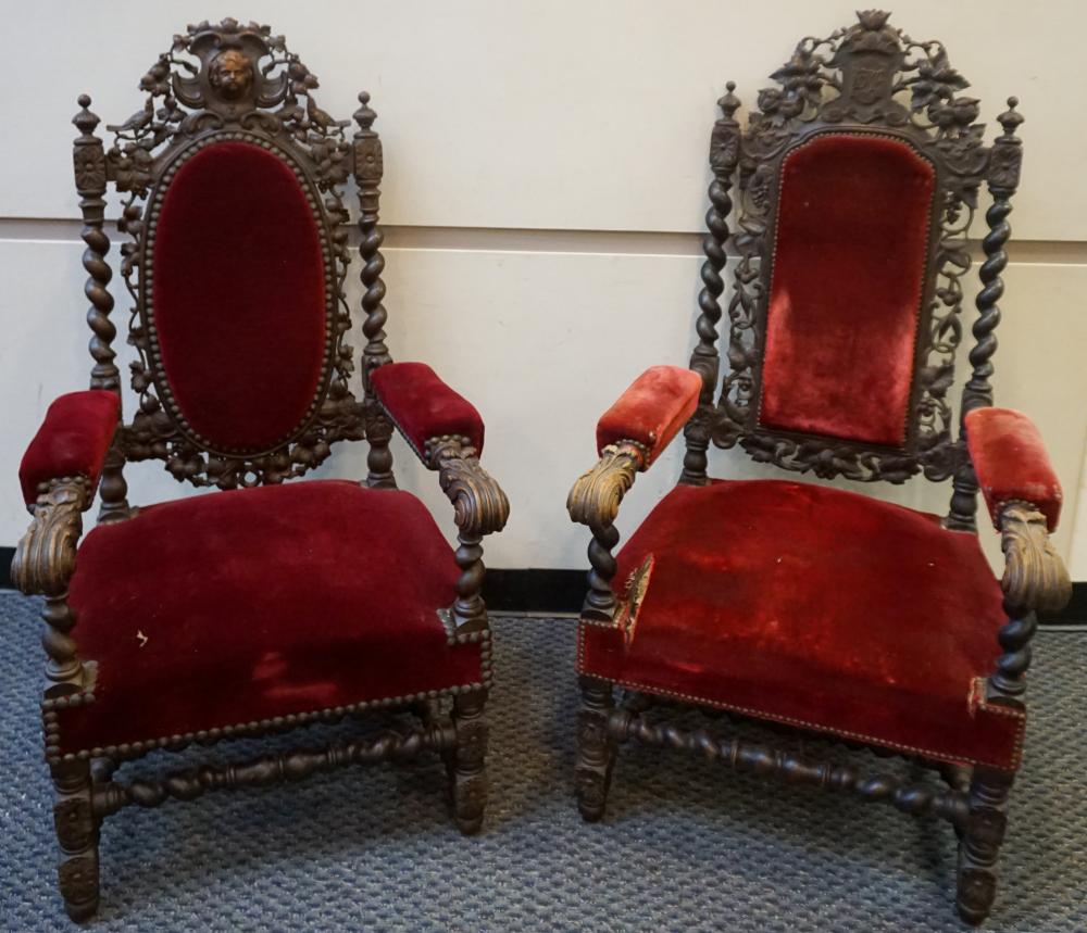 TWO ELIZABETHAN STYLE TURNED