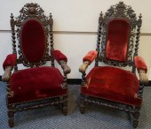 TWO ELIZABETHAN STYLE TURNED F