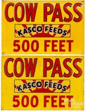 TWO EMBOSSED TIN ADVERTISING S