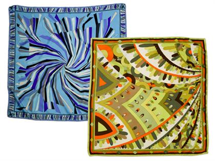 Two Emilio Pucci silk scarves   