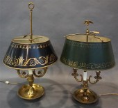 TWO EMPIRE STYLE BRASS BOUILLO