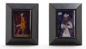 Two Enamel on Copper Portraits