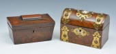 TWO ENGLISH 19TH C. TEA CADDYS
