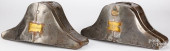 TWO ENGLISH BICORN HAT BOXES<b