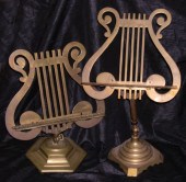 Two English Brass Bookstands,