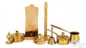 TWO ENGLISH BRASS TINDER BOX C