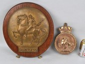 TWO ENGLISH BRONZE SHIP'S BADG