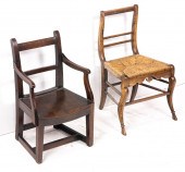 TWO ENGLISH CHILDS CHAIRS Two