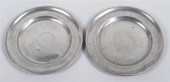 TWO ENGLISH CIRCULAR PEWTER DI