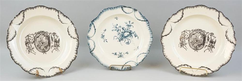 TWO ENGLISH CREAMWARE BLACK