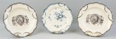 TWO ENGLISH CREAMWARE BLACK TR