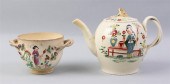 TWO ENGLISH CREAMWARE CHINOISE