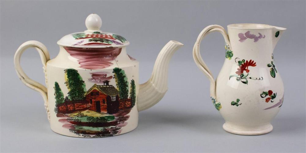 TWO ENGLISH CREAMWARE