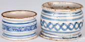 TWO ENGLISH DELFTWARE OINTMENT