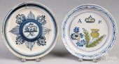 TWO ENGLISH DELFTWARE QUEEN AN
