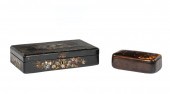 TWO ENGLISH DRESSER BOXESTwo A