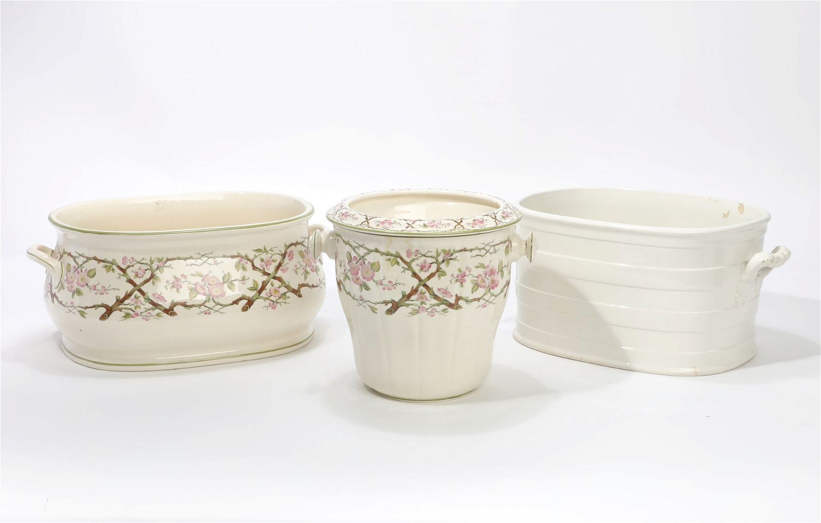 TWO ENGLISH GLAZED EARTHENWARE