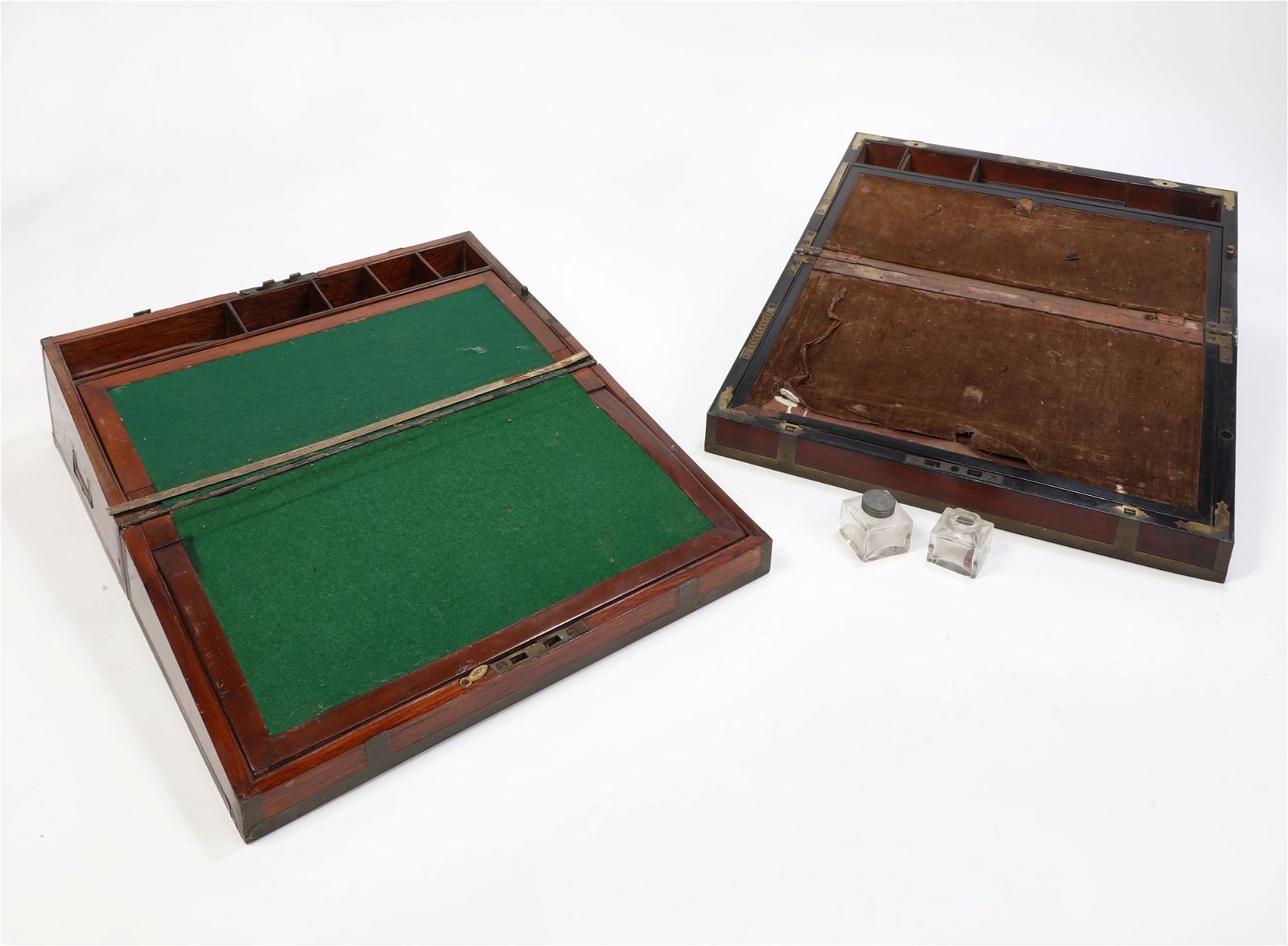 TWO ENGLISH HARDWOOD LAP DESKSTwo