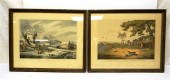 Two English hunting prints ''S