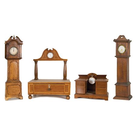 Two English Inlaid Mahogany Watch