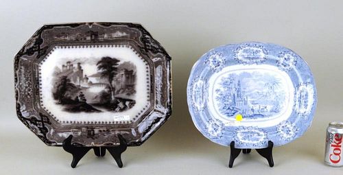TWO ENGLISH IRONSTONE TRANSFER WARE