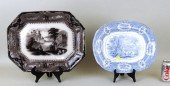 TWO ENGLISH IRONSTONE TRANSFER