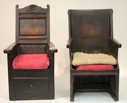 TWO ENGLISH JACOBEAN PANELED
