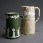 TWO ENGLISH JASPERWARE PITCHER
