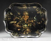 Two English Lacquered Papier-M