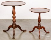 TWO ENGLISH MAHOGANY CANDLESTA