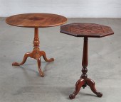 TWO ENGLISH MIXED WOOD TABLEST