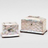 TWO ENGLISH MOTHER-OF-PEARL VE