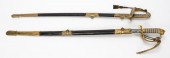 TWO ENGLISH NAVAL DRESS SWORDS