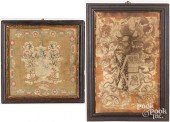 TWO ENGLISH NEEDLEWORKS, 18TH