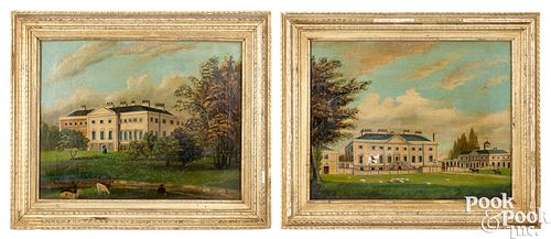 TWO ENGLISH OIL ON CANVAS