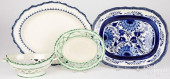 TWO ENGLISH PEARLWARE PLATTERS