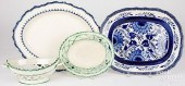 TWO ENGLISH PEARLWARE PLATTERS