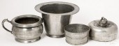 TWO ENGLISH PEWTER CHAMBER POT