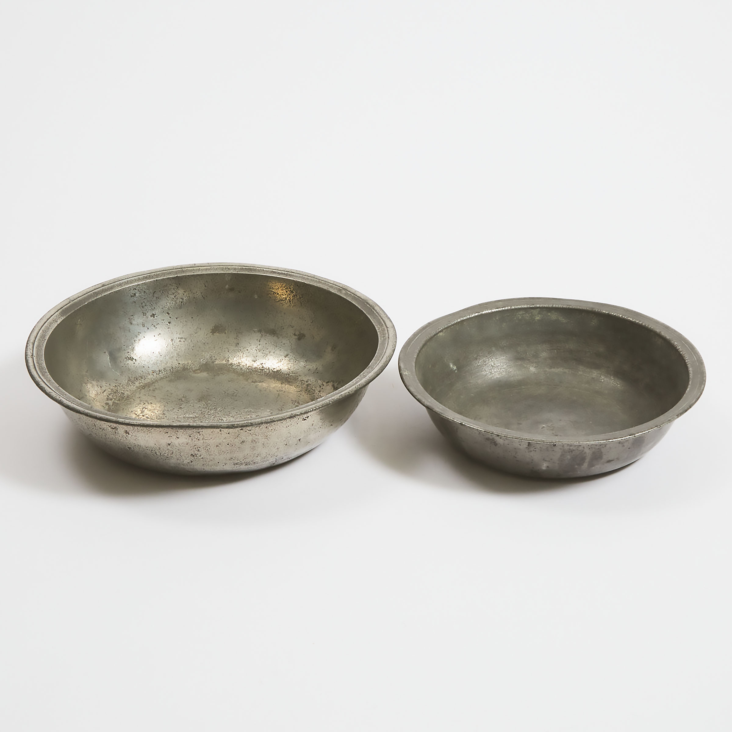 Two English Pewter Single Reed