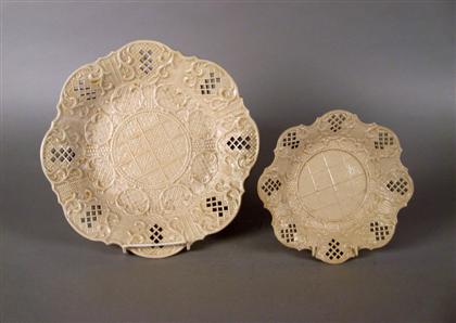 Two English pierced creamware