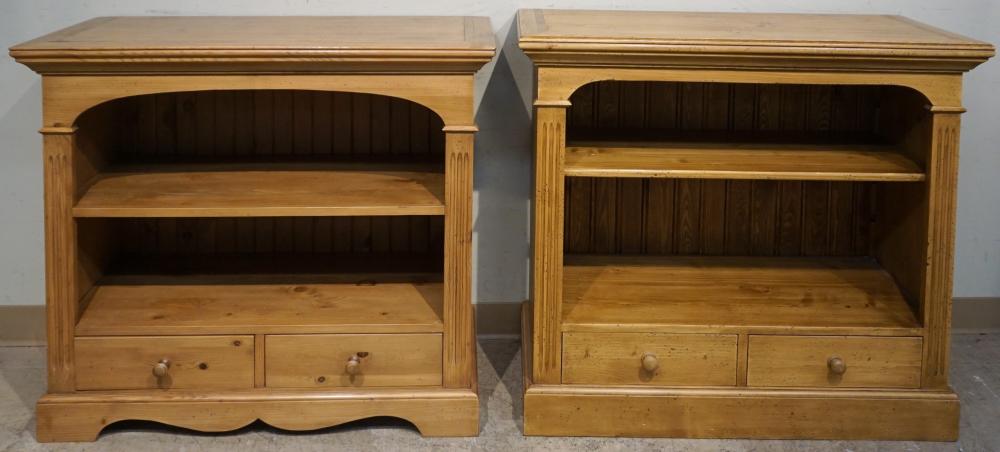 TWO ENGLISH PINE LOW OPEN