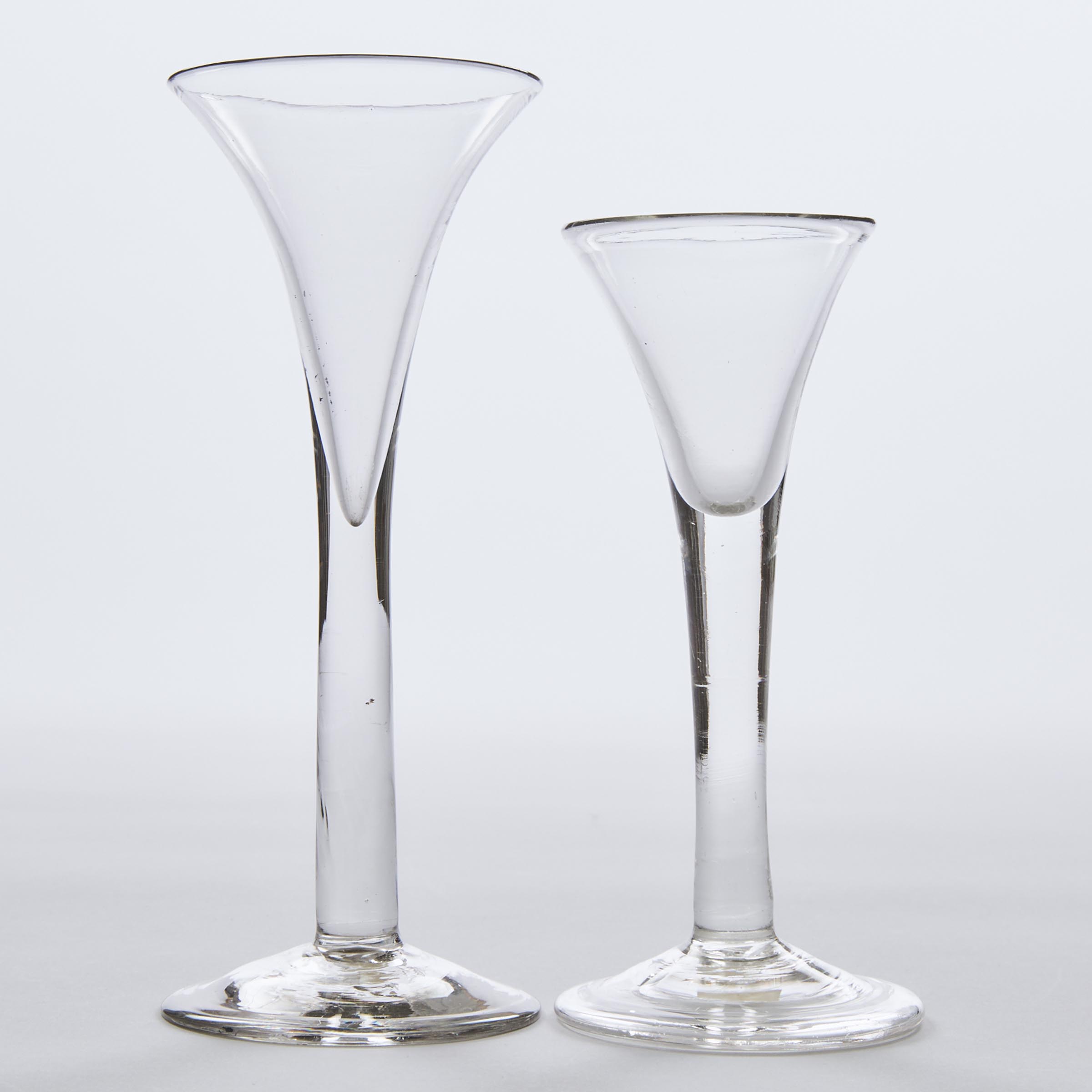 Two English Plain Stemmed Wine