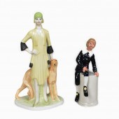 TWO ENGLISH PORCELAIN FIGURES,