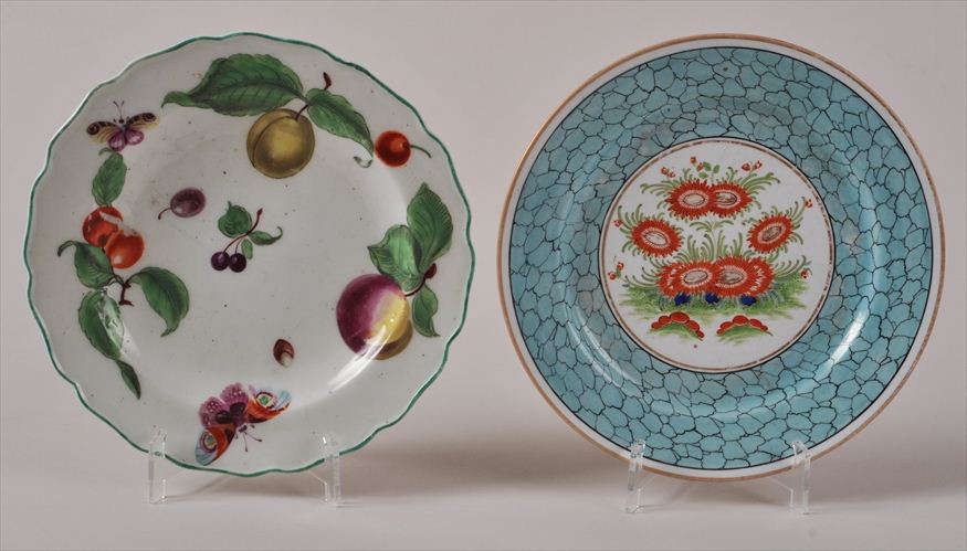 TWO ENGLISH PORCELAIN PLATES