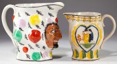 Two English Prattware Pitchers